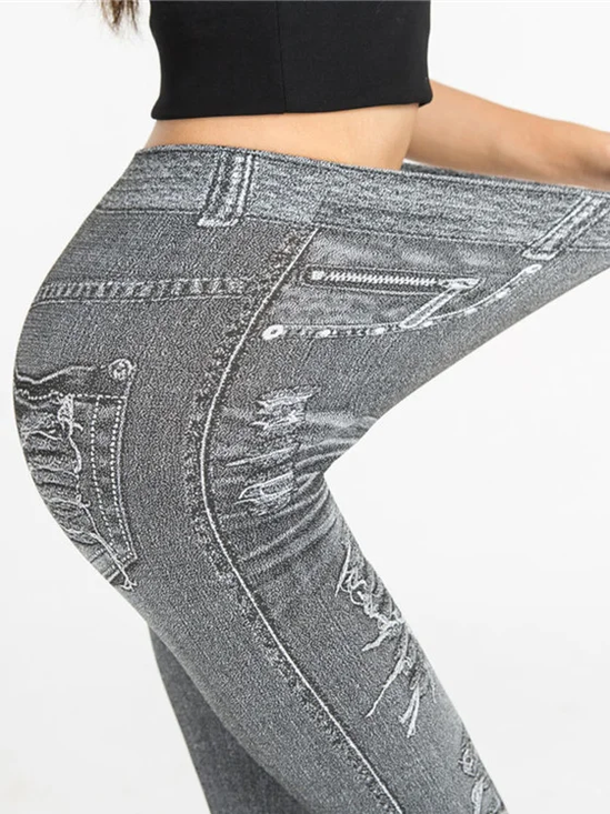 Pantalons De Yoga Décontracté Plain Toutes Les Saisons à Haute Élasticité Faire la navette Taille Moyenne Pantalon à la cheville Régulier Pantalon cigarette pour Femmes