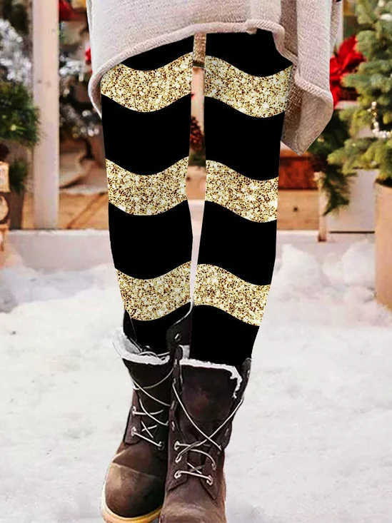Pantalons De Yoga Décontracté Toutes Les Saisons Noël Quotidien Serré Jersey Noël Droit Régulier pour Femmes