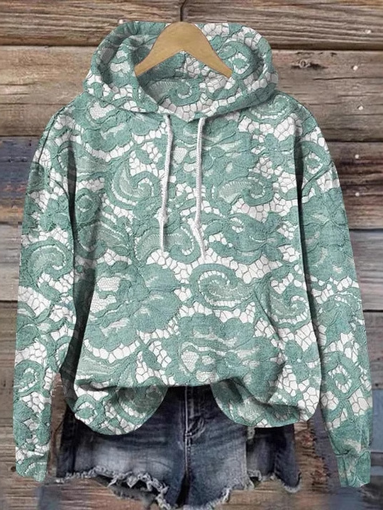 Sweat-shirts Géométrique Décontracté Printemps / Automne Sweat-shirt à Capuche Micro-élasticité Quotidien Ample Manches Longues Régulier pour Femmes