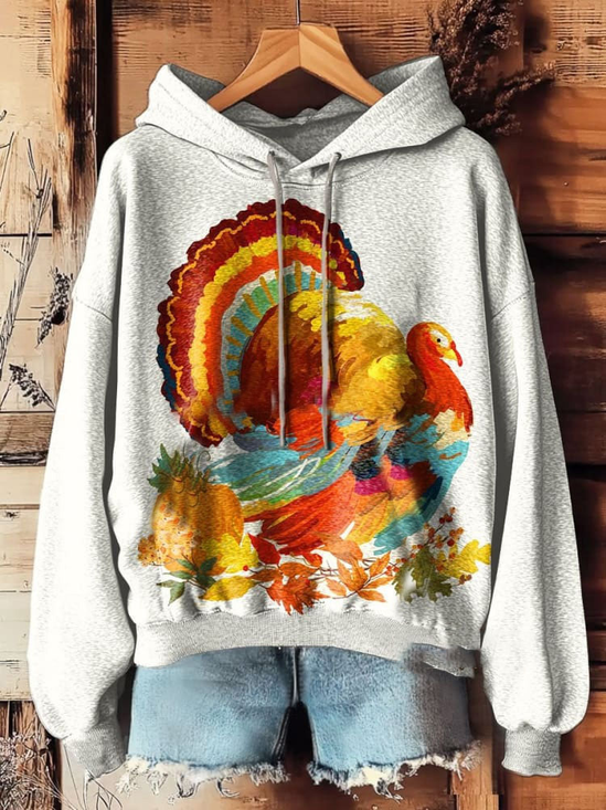 Sweat-shirts Femmes Décontracté Printemps / Automne Turquie Polyester Sweat-shirt à Capuche Micro-élasticité Ample Régulier Droit