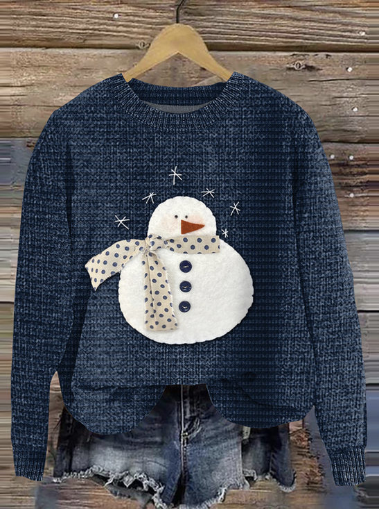 Pulls Décontracté Imprimé d'Animal Printemps / Automne Micro-élasticité Coupe Régulière Manches Longues Col Rond Laine/Tricot Trapèze pour Femmes