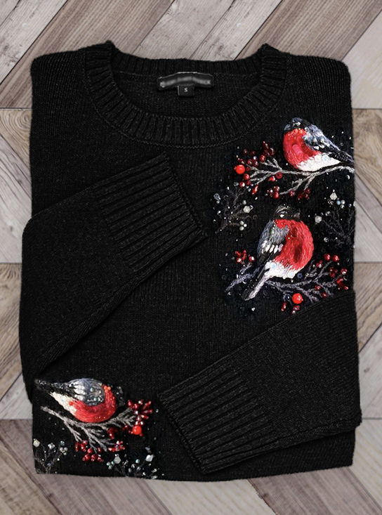 Pulls Décontracté Imprimé d'Animal Printemps / Automne Quotidien Manches Longues Col Rond Laine/Tricot Trapèze Régulier pour Femmes