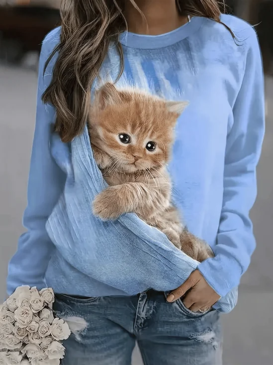 à Capuche Femmes Décontracté Printemps / Automne Lettres de texte Coton Sweat-shirt à Capuche Micro-élasticité Coupe Régulière Manches Longues Régulier
