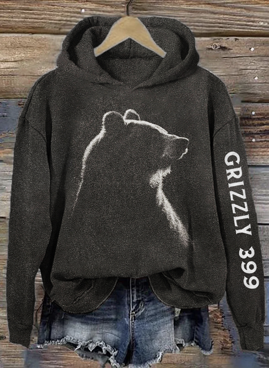 à Capuche Décontracté Printemps / Automne Lettres de texte Sweat-shirt à Capuche Micro-élasticité Quotidien Coupe Régulière Trapèze Régulier pour Femmes