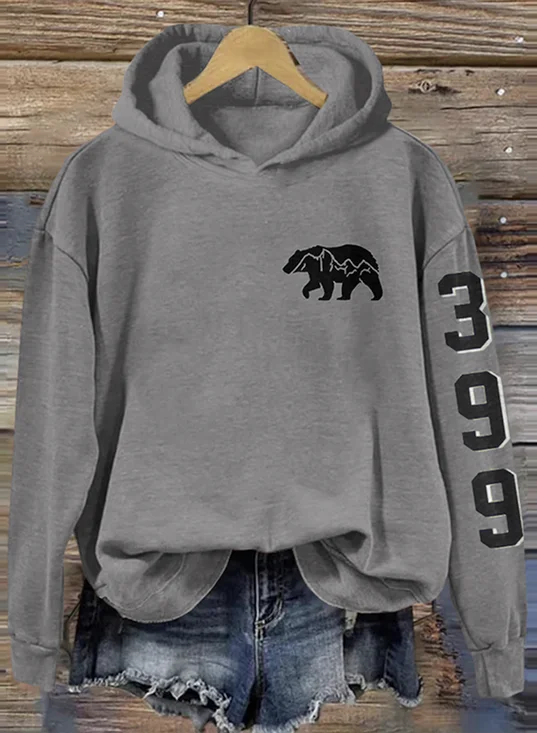 à Capuche Femmes Décontracté Printemps / Automne Lettres de texte Coton Sweat-shirt à Capuche Micro-élasticité Coupe Régulière Manches Longues Régulier