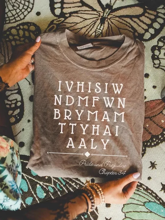 T-shirts Femmes Décontracté Été Imprimé de Lettre Motif Micro-élasticité Ample Jersey Col Rond Droit Régulier