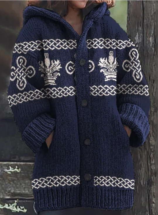 Cardigans Femmes Décontracté Printemps / Automne Plaid Sweat-shirt à Capuche Coupe Régulière Manches Longues Mi-long Trapèze Régulier