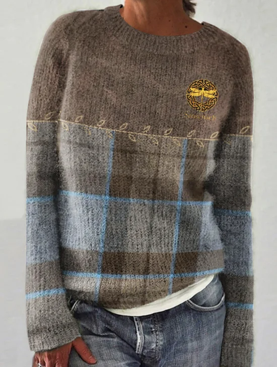 Pulls Femmes Décontracté Imprimé d'Animal Printemps / Automne Micro-élasticité Quotidien Manches Longues Col Rond Laine/Tricot Régulier