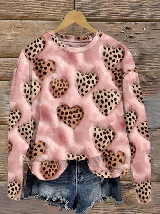 Sweat-shirts Décontracté Printemps / Automne impression en 3D Micro-élasticité Fête Ample Col Rond Droit Régulier pour Femmes