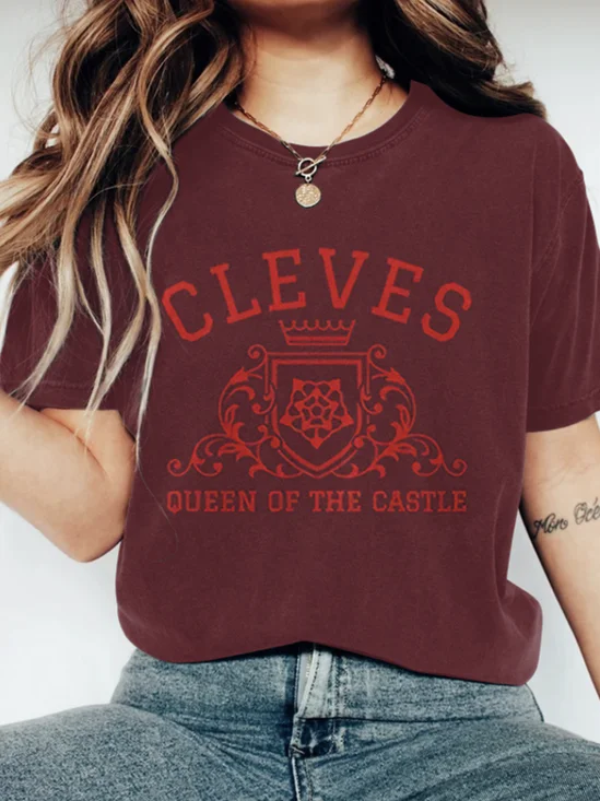 T-shirts Décontracté La peinture Été Coton Coupe Régulière Manches Courtes Régulier Trapèze Régulier pour Femmes