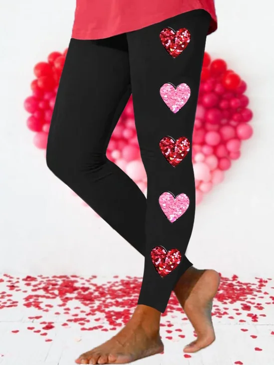 Pantalons De Yoga Femmes Décontracté Toutes Les Saisons Coeur/cordé à Haute Élasticité Quotidien Serré Long Droit Régulier