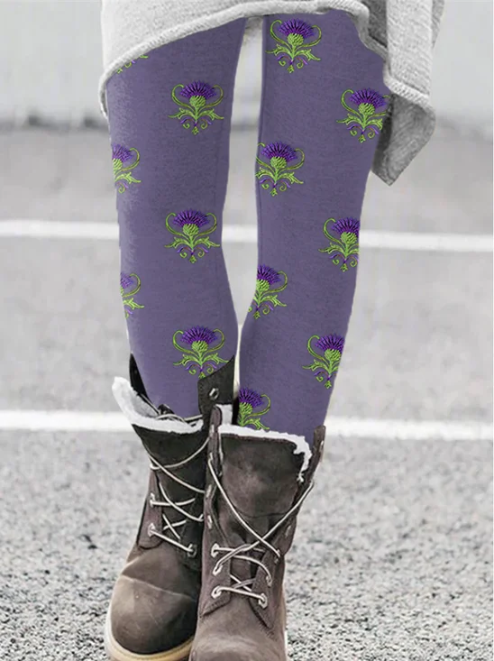 Pantalons De Yoga Femmes Rétro Toutes Les Saisons Plaid Coton Micro-élasticité Quotidien Serré Trapèze Régulier