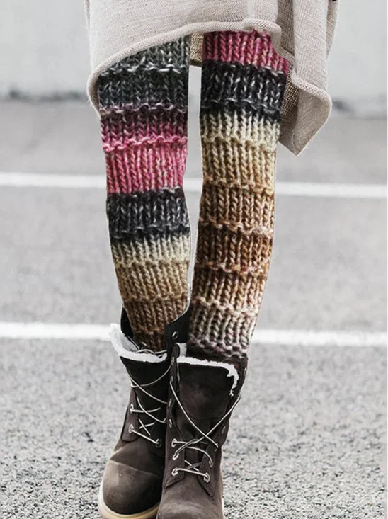 Pantalons De Yoga Rétro Toutes Les Saisons Plaid Naturel Micro-élasticité Quotidien Serré Long Régulier pour Femmes