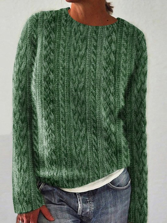 Pulls Décontracté Imprimé d'Animal Printemps / Automne Micro-élasticité Quotidien Manches Longues Col Rond Laine/Tricot Régulier pour Femmes
