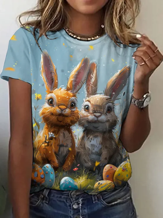 T-shirts Rétro Plain Été Micro-élasticité Quotidien Coupe Régulière Régulier Trapèze Régulier pour Femmes
