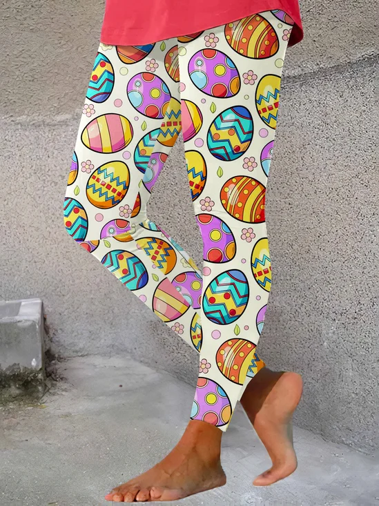 Pantalons De Yoga Géométrique Décontracté Toutes Les Saisons Naturel Vacances Serré Legging Trapèze Élasticité moyenne pour Femmes