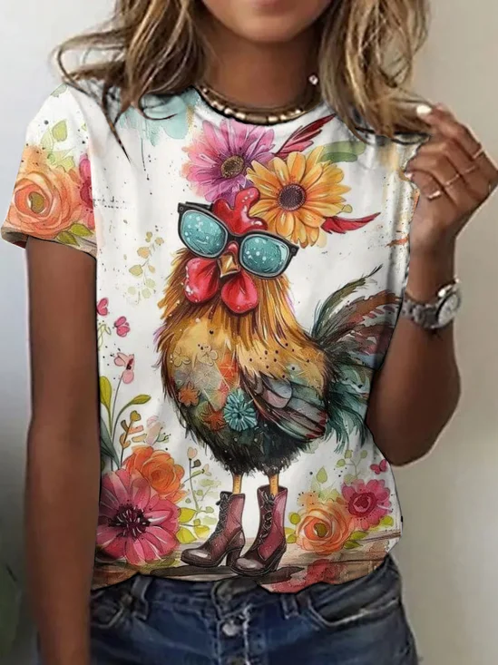 T-shirts Femmes Décontracté Plain Été Micro-élasticité Quotidien Coupe Régulière Manches Courtes Régulier Régulier