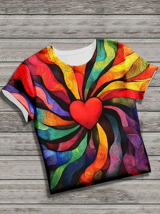 T-shirts Rétro Plain Été Coton Micro-élasticité Quotidien Manches Courtes Col Rond Régulier pour Femmes