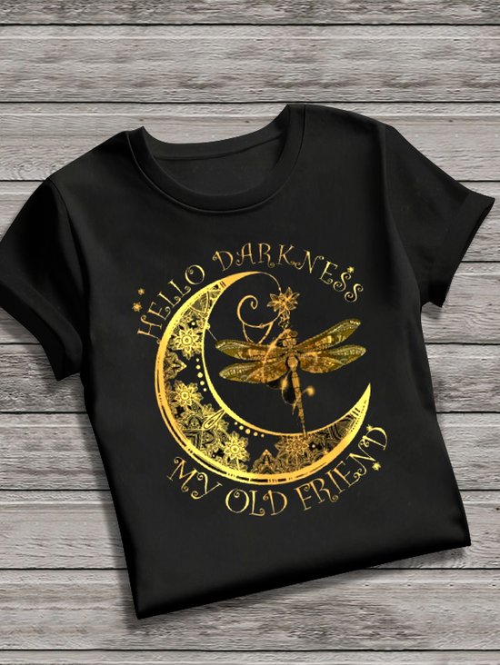 T-shirts Femmes Rétro Plain Été Micro-élasticité Coupe Régulière Manches Courtes Col Rond Trapèze Régulier