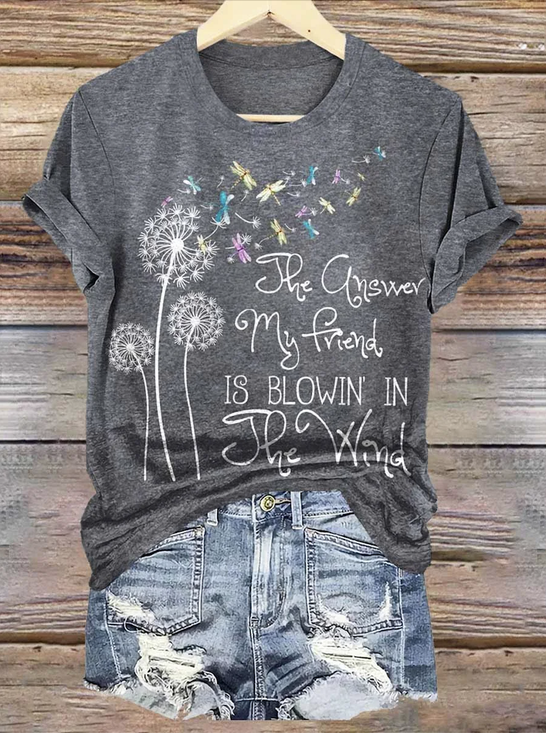 T-shirts Décontracté Été Lettres de texte Coton Coupe Régulière Manches Courtes Régulier Trapèze Régulier pour Femmes