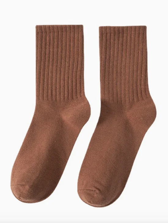 Chaussettes Femmes Décontracté Plain Toutes Les Saisons Coton Quotidien Chaussettes sur le mollet Régulier