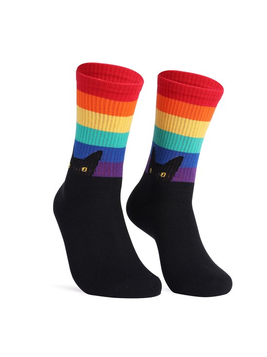 Chaussettes Rayé Décontracté Toutes Les Saisons Coton Quotidien Chaussettes sur le mollet Régulier pour Femmes