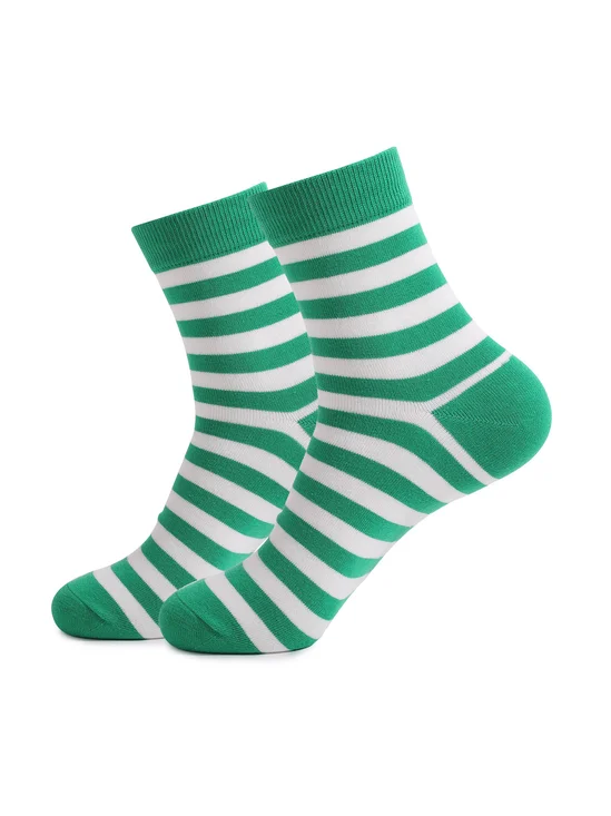 Chaussettes Rayé Décontracté Toutes Les Saisons Coton Vacances Chaussettes sur le mollet Régulier pour Femmes
