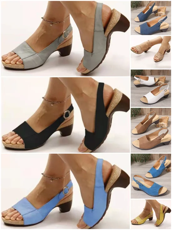 Mocassins Vacances Plain Toutes Les Saisons Faire la navette Talon de Bloc Bout Rond PU Après le laçage PU pour Femmes
