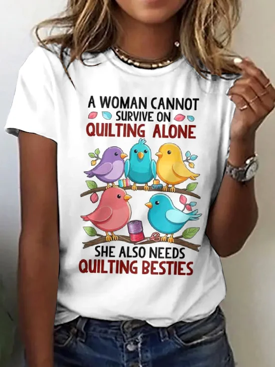 T-shirts Femmes Décontracté Plain Été Polyester Micro-élasticité Quotidien Coupe Régulière Trapèze Régulier