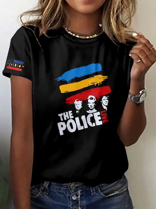 T-shirts Rétro Plain Été Coton Micro-élasticité Coupe Régulière Manches Courtes Régulier Régulier pour Femmes