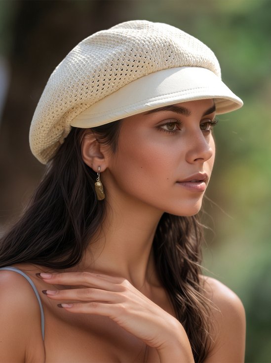 Bonnets Femmes Plain Toutes Les Saisons Urbain Polyester Respirable Quotidien Béret Régulier