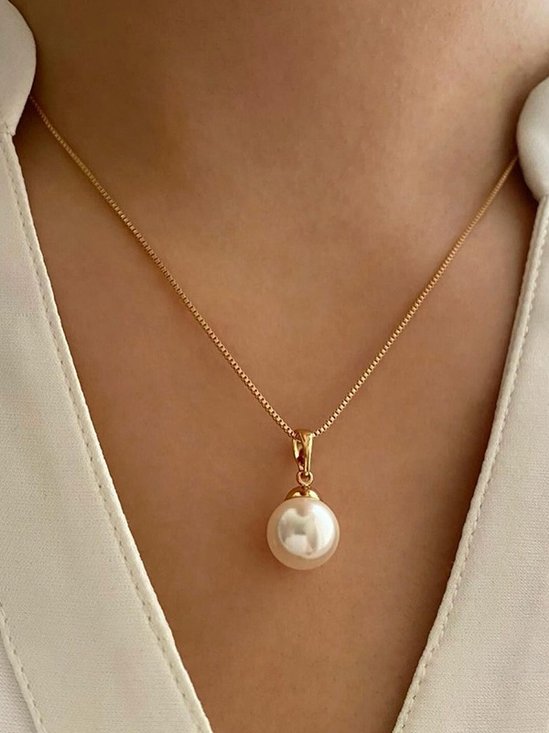 Collier Femmes Dame Romance Plain Toutes Les Saisons Joint Fendu Vacances chaîne en métal Collier