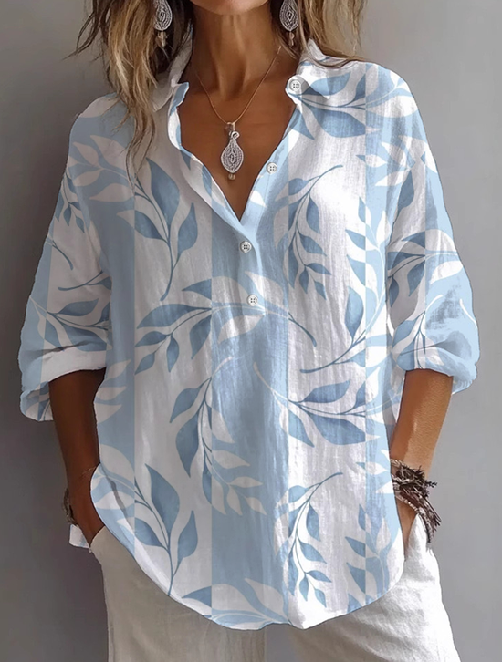 Chemises Décontracté Floral Printemps / Automne Polyester Imprimé Aucune élasticité Quotidien Ample Droit pour Femmes