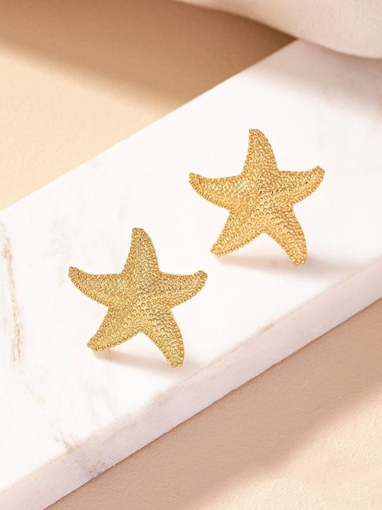 Boucles d'Oreilles Féminin Toutes Les Saisons Mer Métal Fête Métal Goujon pour Femmes