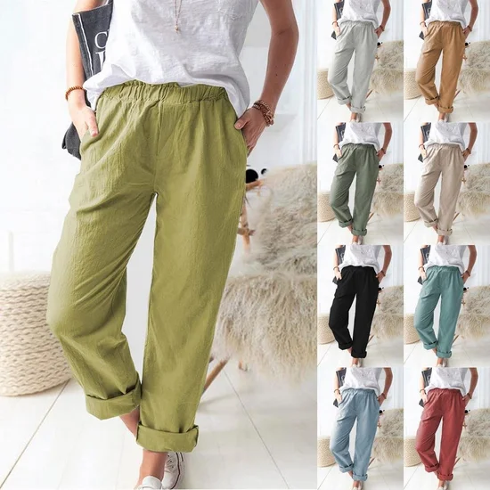Pantalons Femmes Décontracté Plain Printemps / Automne Polyester Naturel Aucune élasticité Faire la navette Ample Pantalon baggy