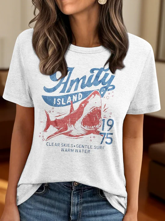 T-shirts Décontracté Imprimé d'Animal Été Micro-élasticité Quotidien Coupe Régulière Manches Courtes Régulier Régulier pour Femmes
