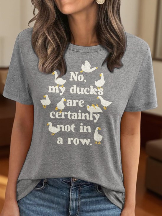 T-shirts Femmes Rétro Imprimé d'Animal Été Coton Micro-élasticité Quotidien Manches Courtes Trapèze Régulier