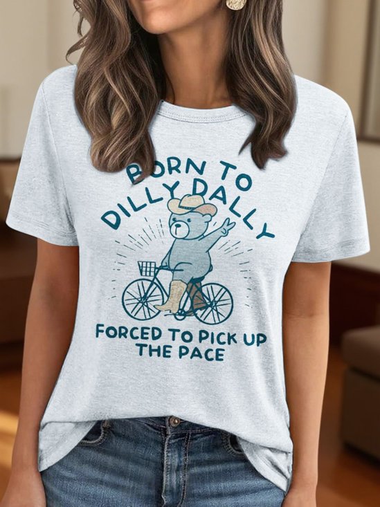 T-shirts Femmes Décontracté La peinture Été Coton Micro-élasticité Quotidien Coupe Régulière Régulier Régulier