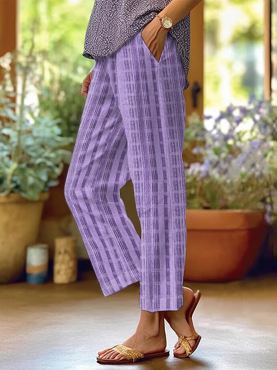 Pantalons Géométrique Décontracté Printemps / Automne Polyester Imprimé Aucune élasticité Quotidien Ample Pantalon baggy pour Femmes