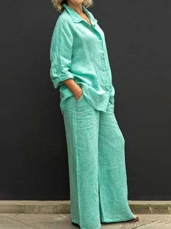 Deux Pièces Ensembles Femmes Décontracté Plain Printemps / Automne Micro-élasticité Coupe Régulière avec Sangle Réglable Top Avec Pantalons Droit Régulier