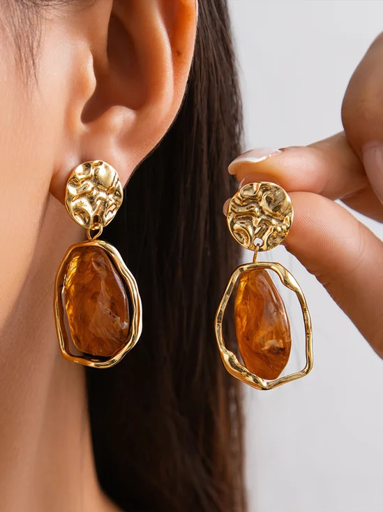Boucles d'oreilles Femme Plain Toutes Les Saisons Élégant Quotidien Métal Goujon