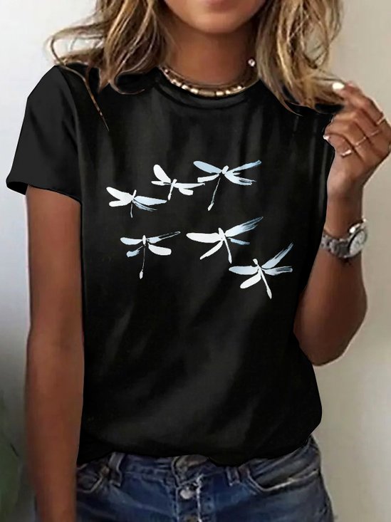 T-shirts Femmes Décontracté Plain Été Coton Micro-élasticité Quotidien Coupe Régulière Régulier Régulier