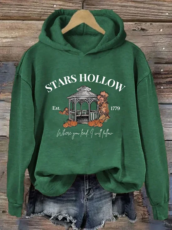 à Capuche Femmes Décontracté Printemps / Automne Toussaint Sweat-shirt à Capuche Micro-élasticité Quotidien Ample en Mélangé de Coton Trapèze