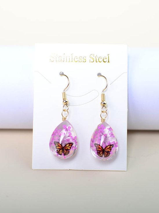 Boucles d'oreilles Femme Rue Papillon Toutes Les Saisons Métal Quotidien Métal Goujon