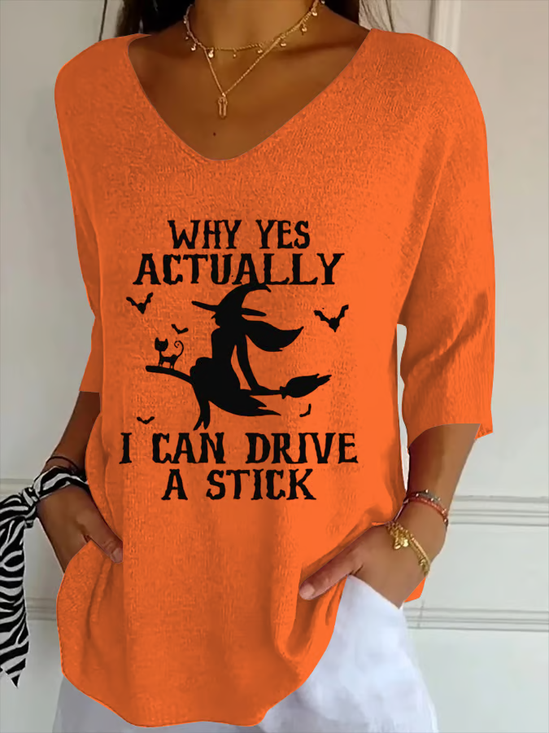 T-shirts Décontracté Printemps / Automne Toussaint Polyester Micro-élasticité Quotidien Ample Régulier Ligne T pour Femmes