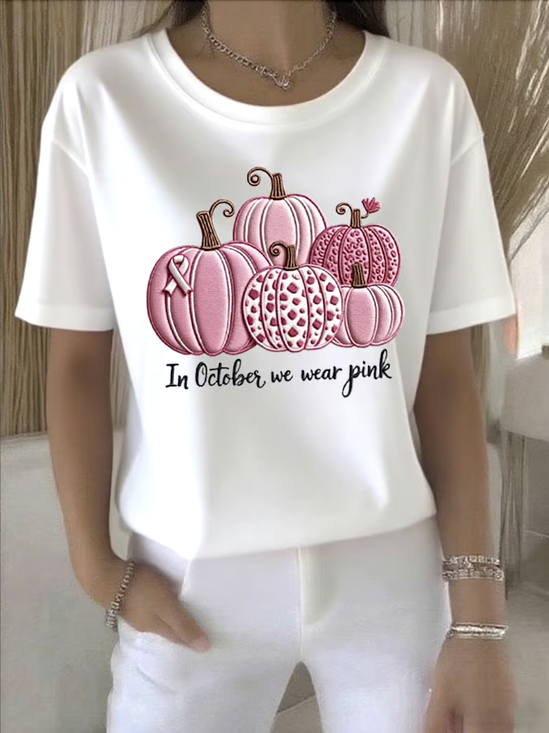 T-shirts Femmes Rétro Été Plantes Polyester Micro-élasticité Quotidien Manches Courtes Régulier Régulier