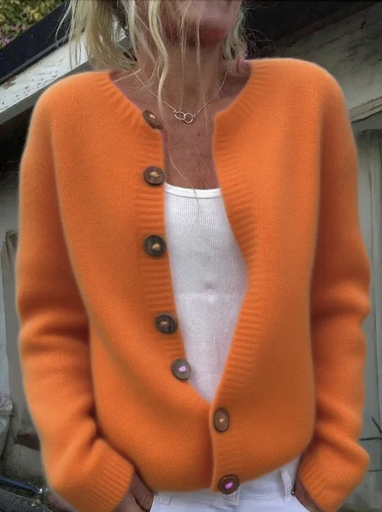 Cardigans Femmes Décontracté Toussaint Printemps / Automne Col Montant Quotidien Manches Longues Laine/Tricot Régulier Régulier