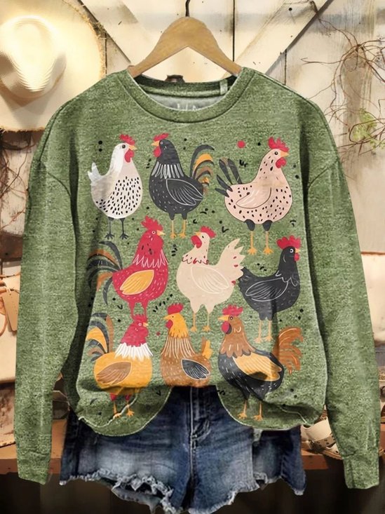 Sweat-shirts Simple Imprimé d'Animal Printemps / Automne Micro-élasticité Quotidien Coupe Régulière Manches Longues Col Rond Régulier pour Femmes