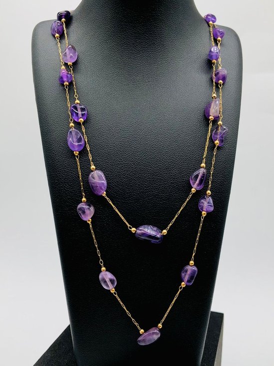 Collier Géométrique Décontracté Toutes Les Saisons Métal Fête Cristal Cristal Rétro Style Pendentif Collier pour Femmes