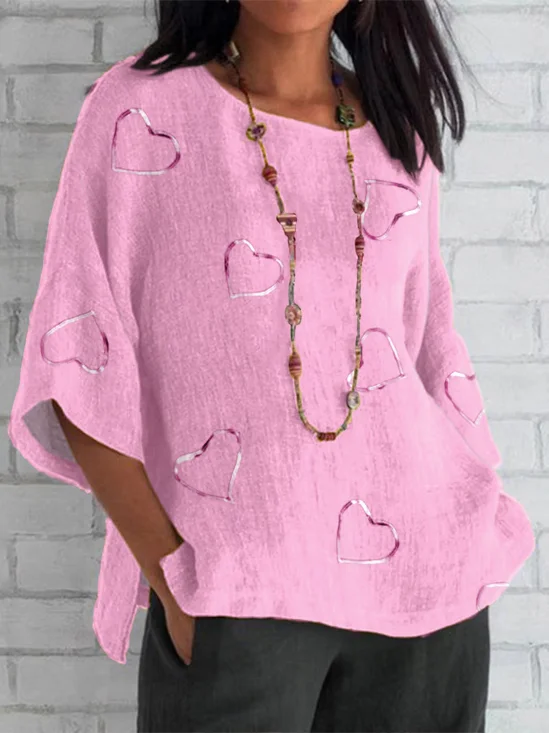 Blouses Femmes Géométrique Décontracté Été Polyester Quotidien Ample Demi Manche Régulier Régulier